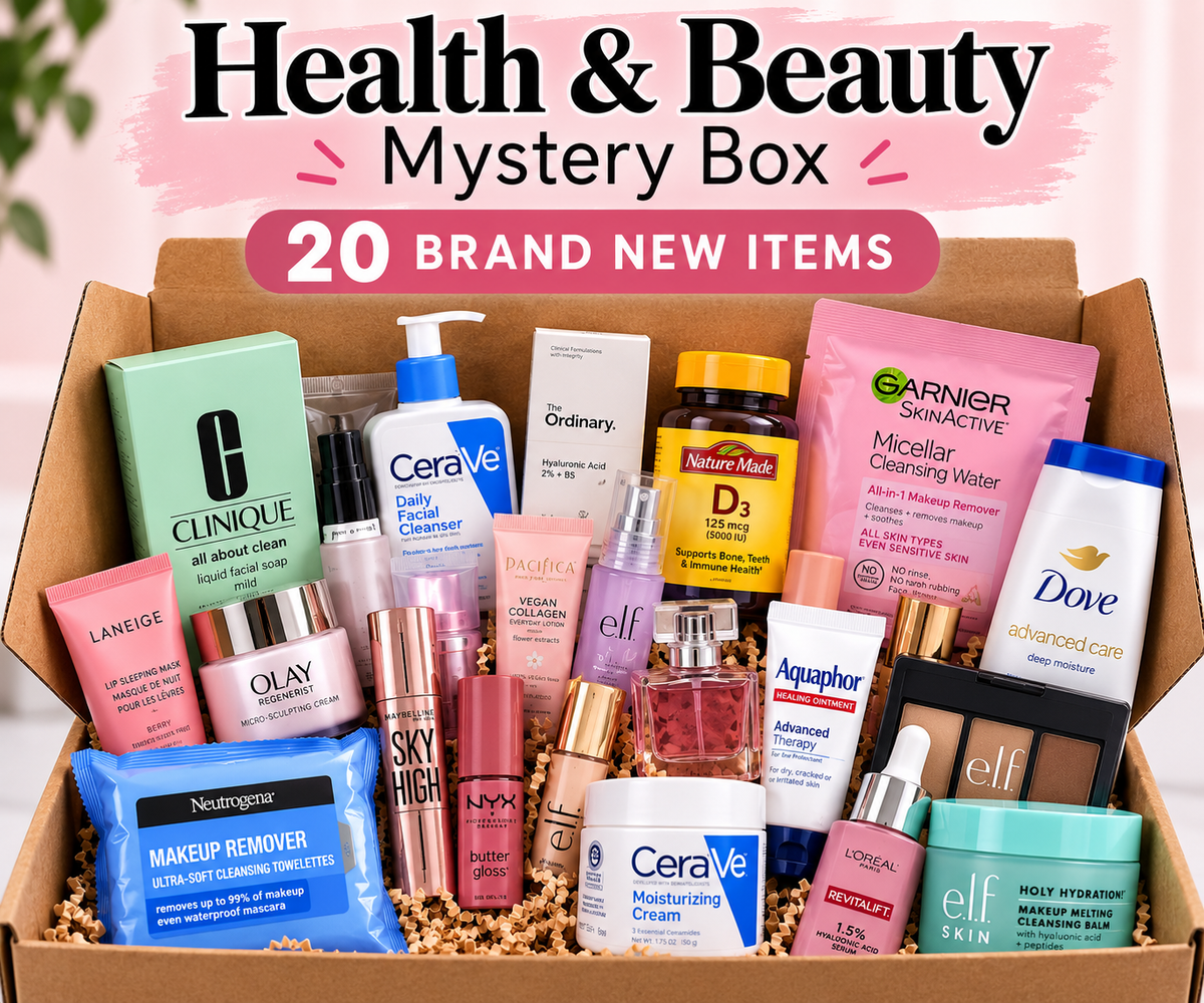 Premium Health & Beauty Mystery Box – 20 Brand New Items